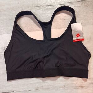 NWT Hanes Sport Activewear Sports Bra, Black, 2XL